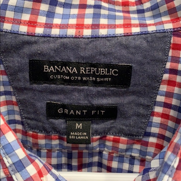 Red, white and blue dress shirt- medium - Picture 2 of 2